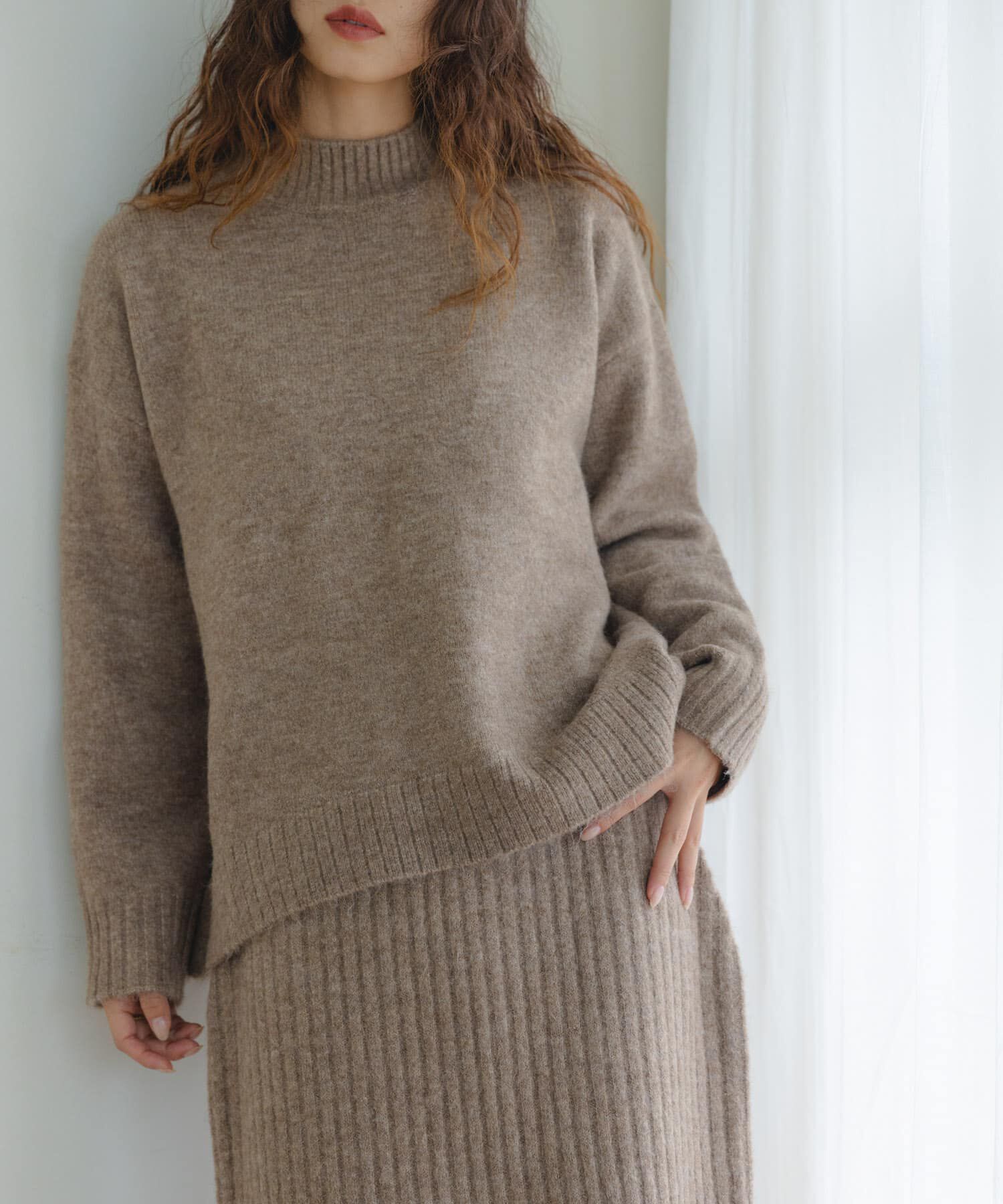 Sonny Label 「『WEB限定』モックネックニット&times;スカートセットアップ」|ワンピース|