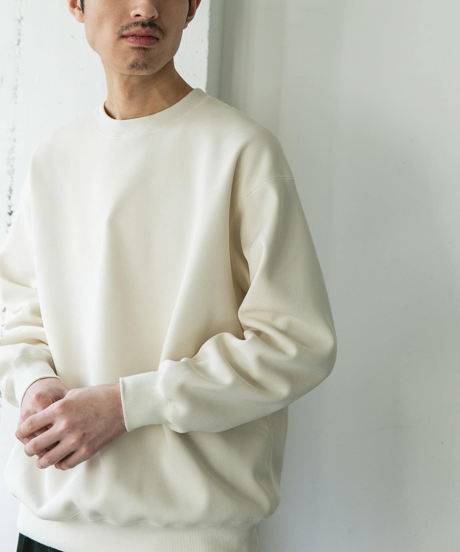 URBAN RESEARCH DOORS「ワッフルフリースクルーネックプルオーバー」|Tシャツ・カットソー|