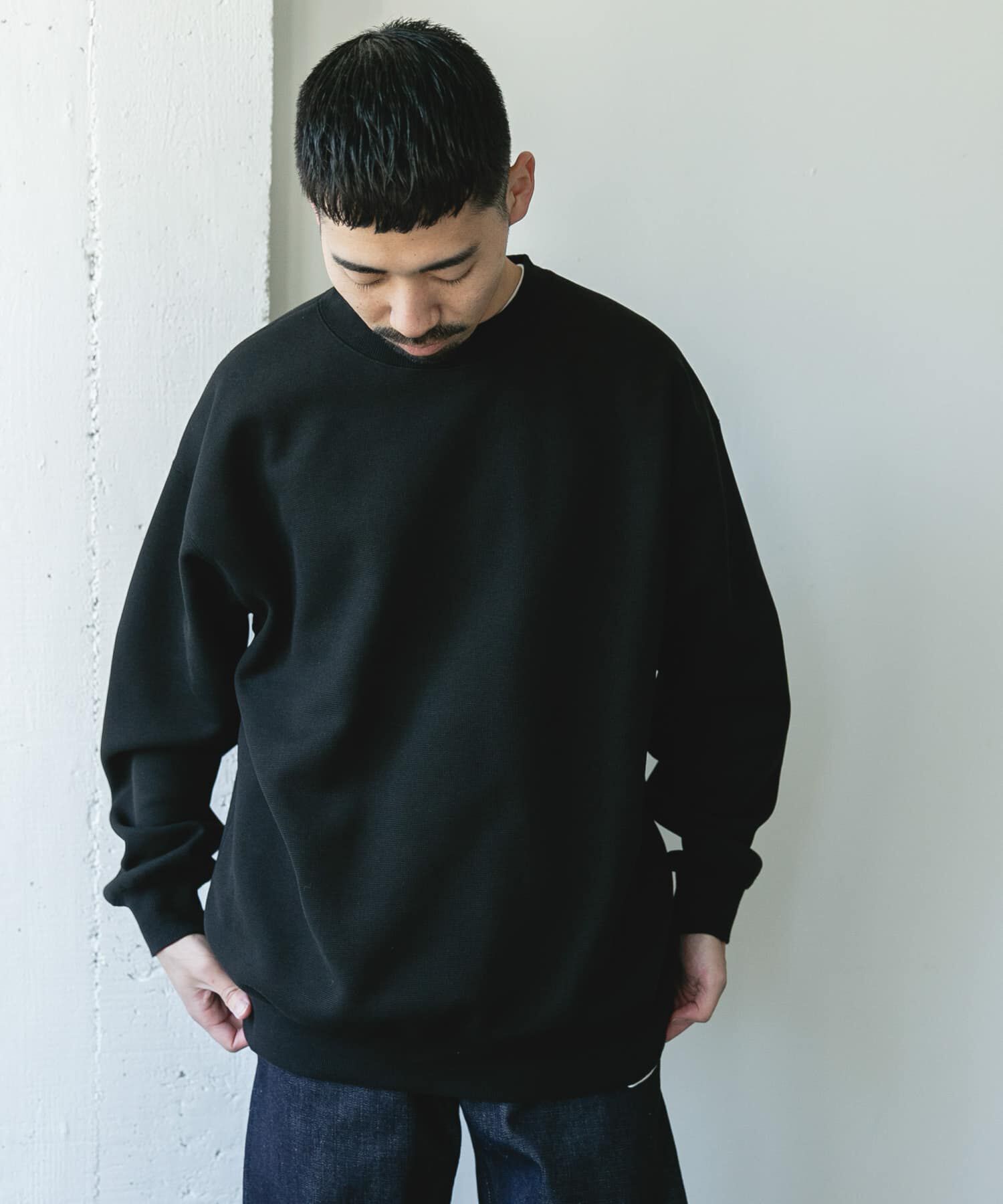 URBAN RESEARCH DOORS「ワッフルフリースクルーネックプルオーバー」|Tシャツ・カットソー|