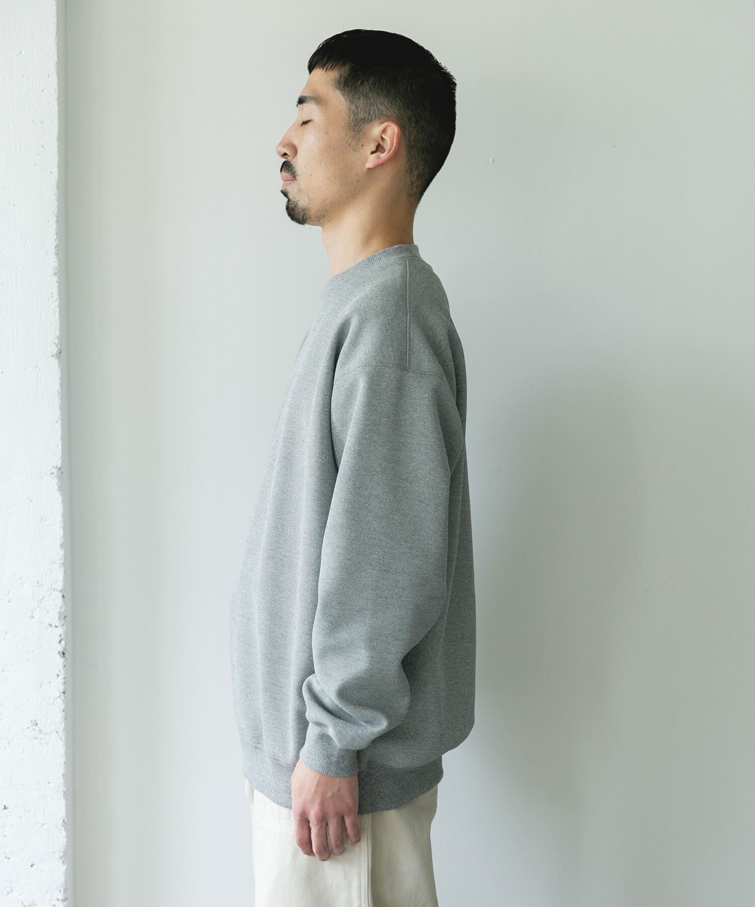 URBAN RESEARCH DOORS「ワッフルフリースクルーネックプルオーバー」|Tシャツ・カットソー|