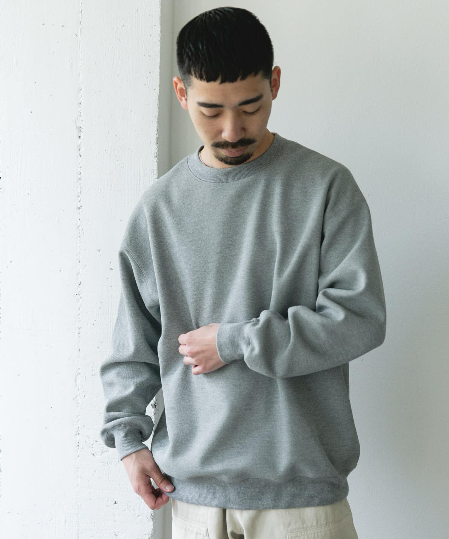 URBAN RESEARCH DOORS「ワッフルフリースクルーネックプルオーバー」|Tシャツ・カットソー|