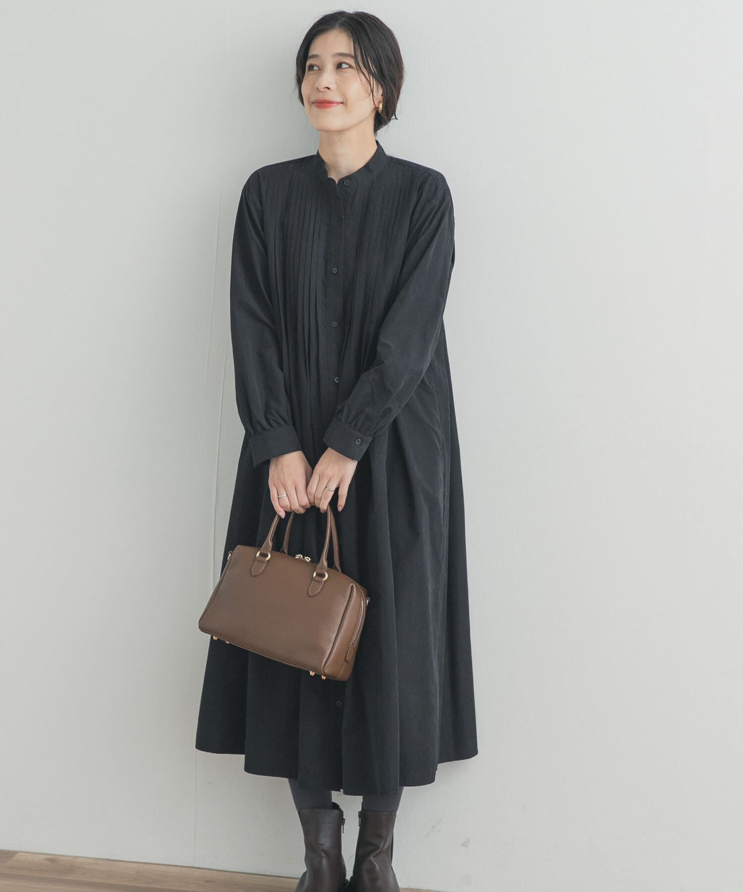 URBAN RESEARCH DOORS「ピーチタッチピンタックワンピース」|ワンピース|