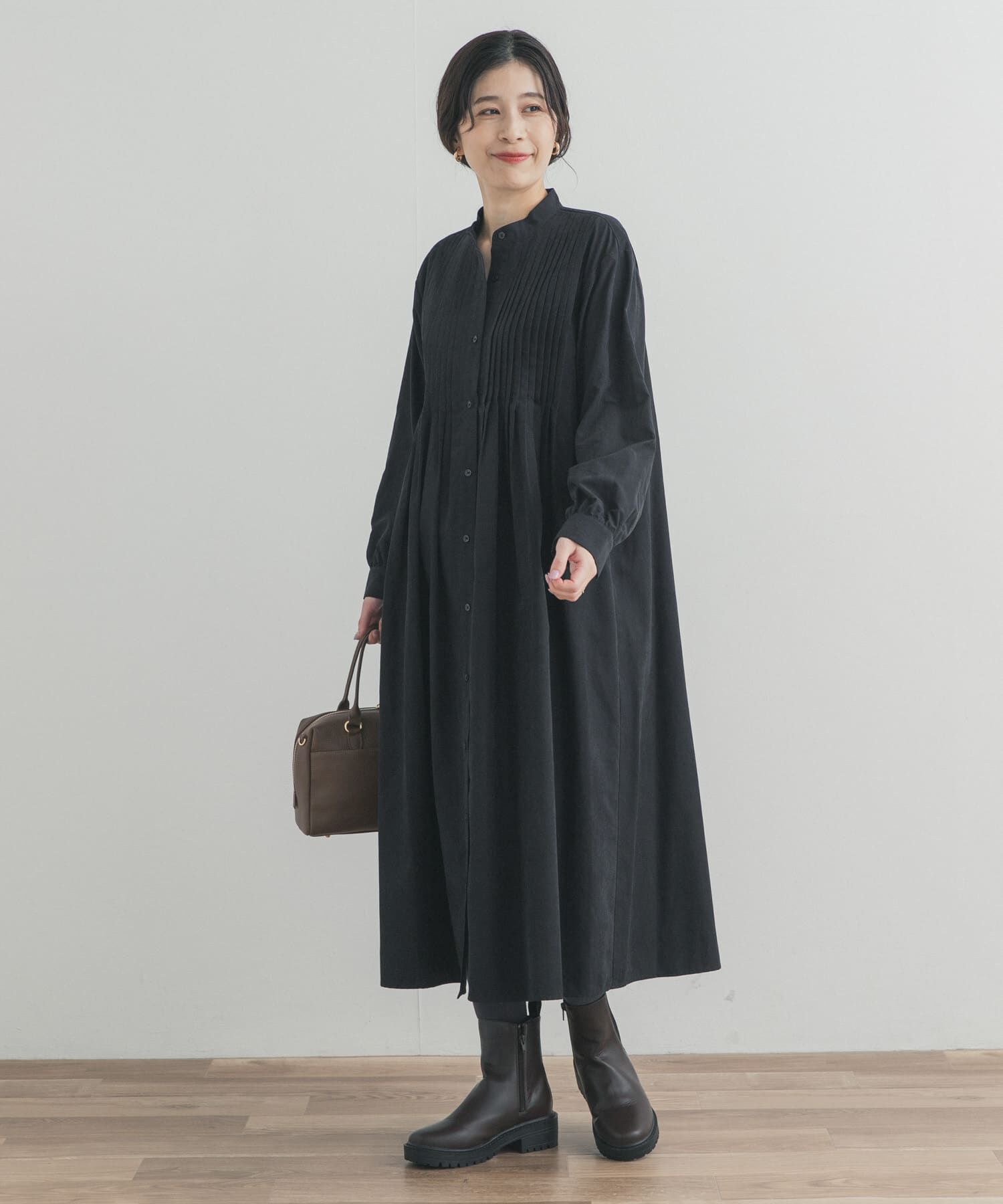 URBAN RESEARCH DOORS「ピーチタッチピンタックワンピース」|ワンピース|