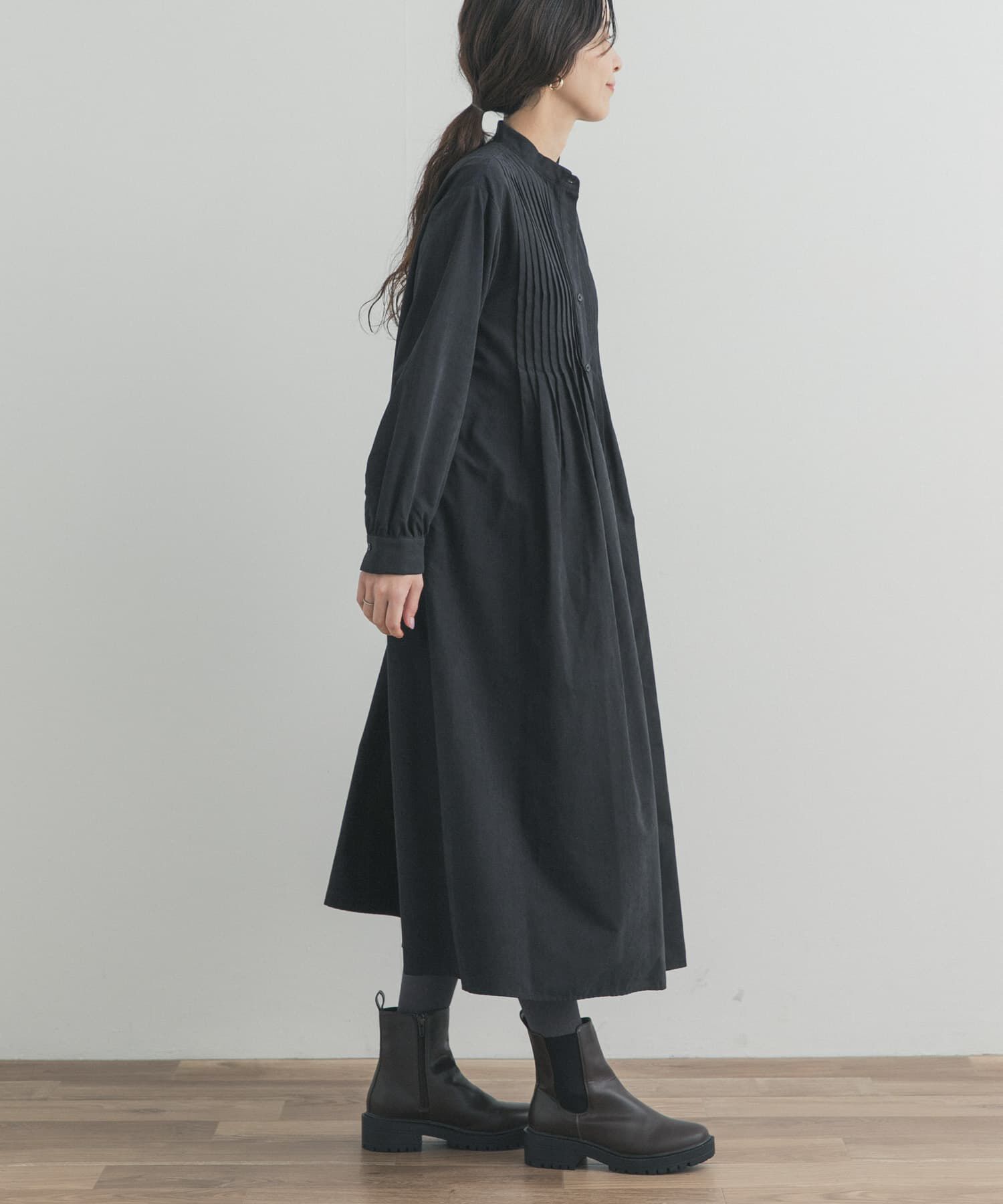 URBAN RESEARCH DOORS「ピーチタッチピンタックワンピース」|ワンピース|