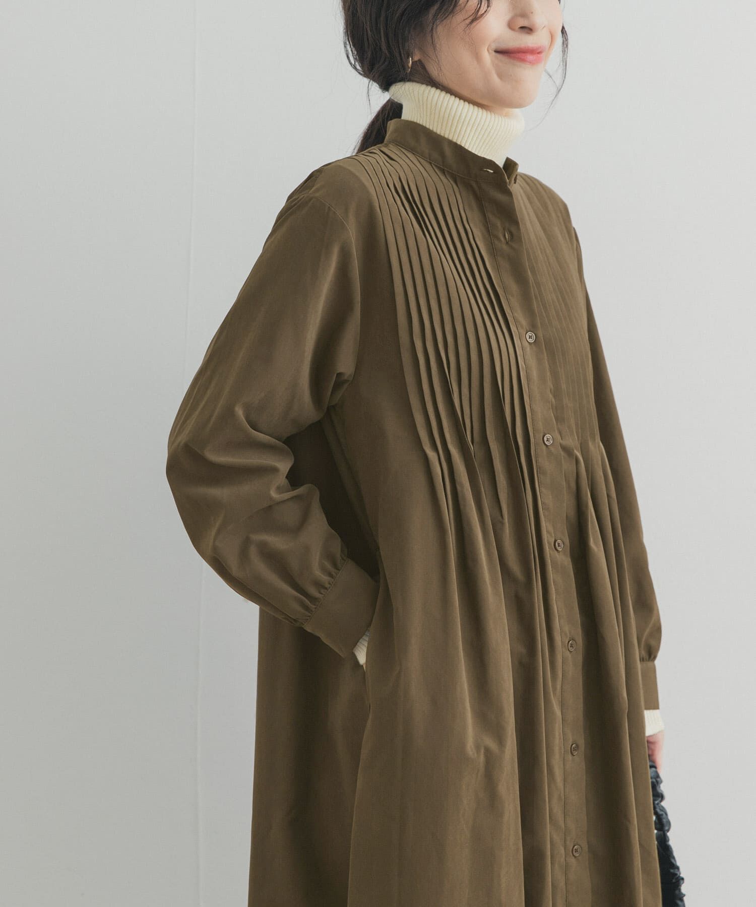 URBAN RESEARCH DOORS「ピーチタッチピンタックワンピース」|ワンピース|