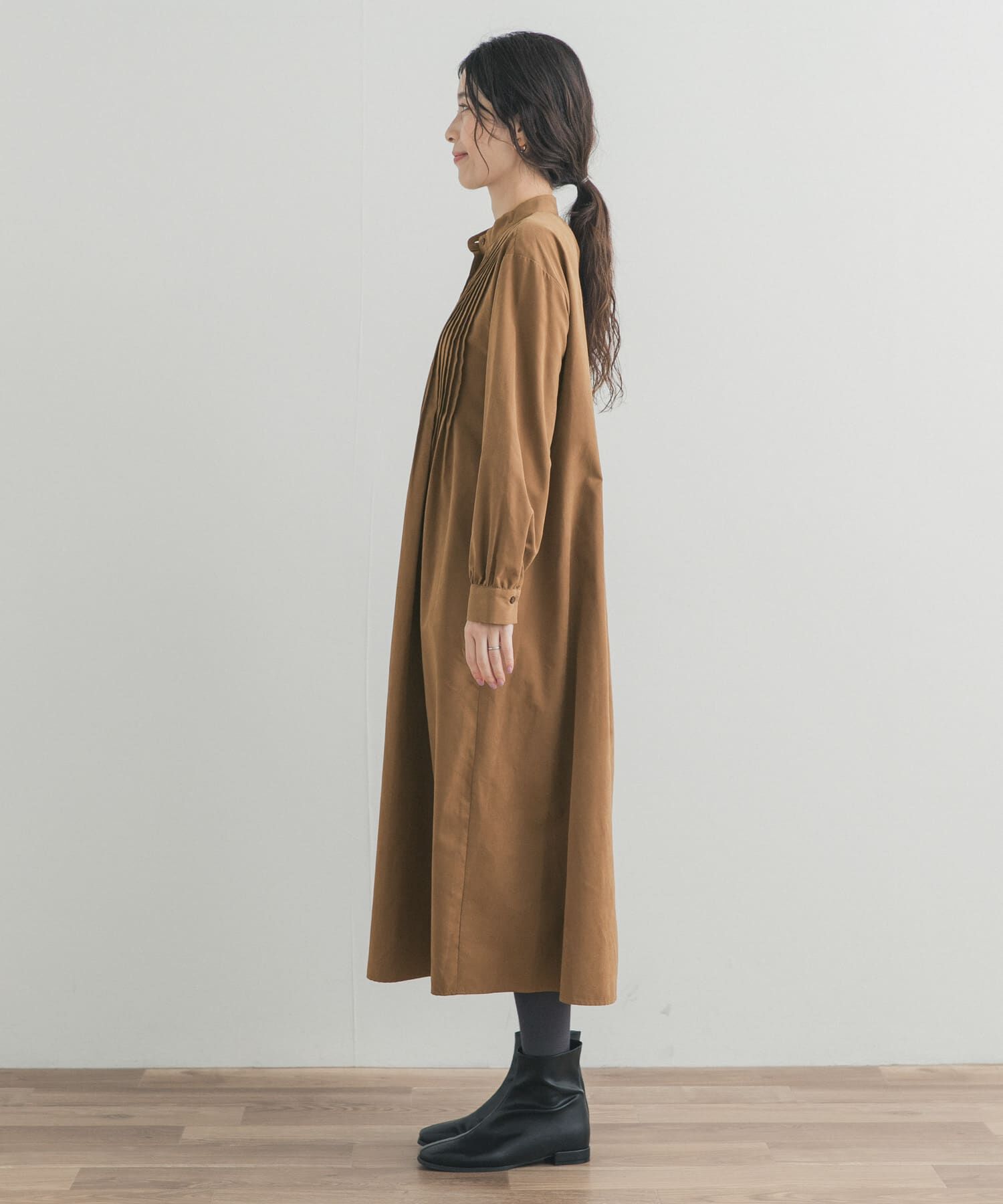 URBAN RESEARCH DOORS「ピーチタッチピンタックワンピース」|ワンピース|