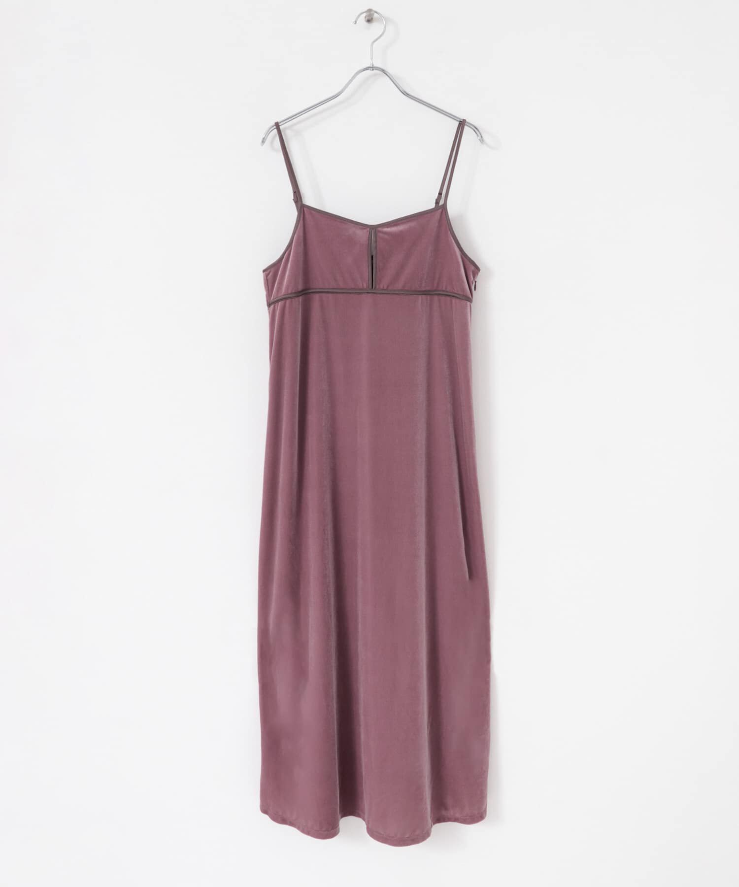 SENSE OF PLACE by URBAN RESEARCH「フロントスリットベロアキャミワンピース」|ワンピース|