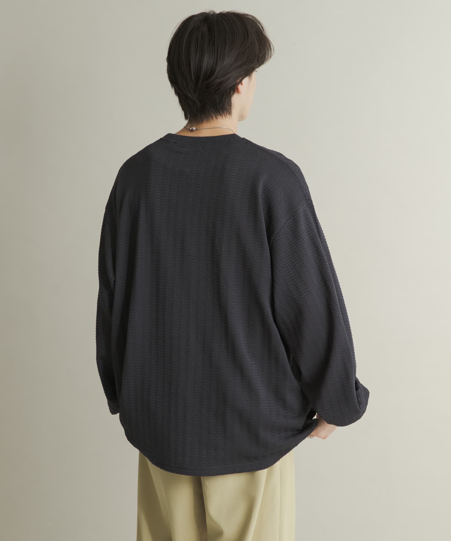 SENSE OF PLACE by URBAN RESEARCH「ライトワッフルクルーネックロングTシャツ」|Tシャツ・カットソー|