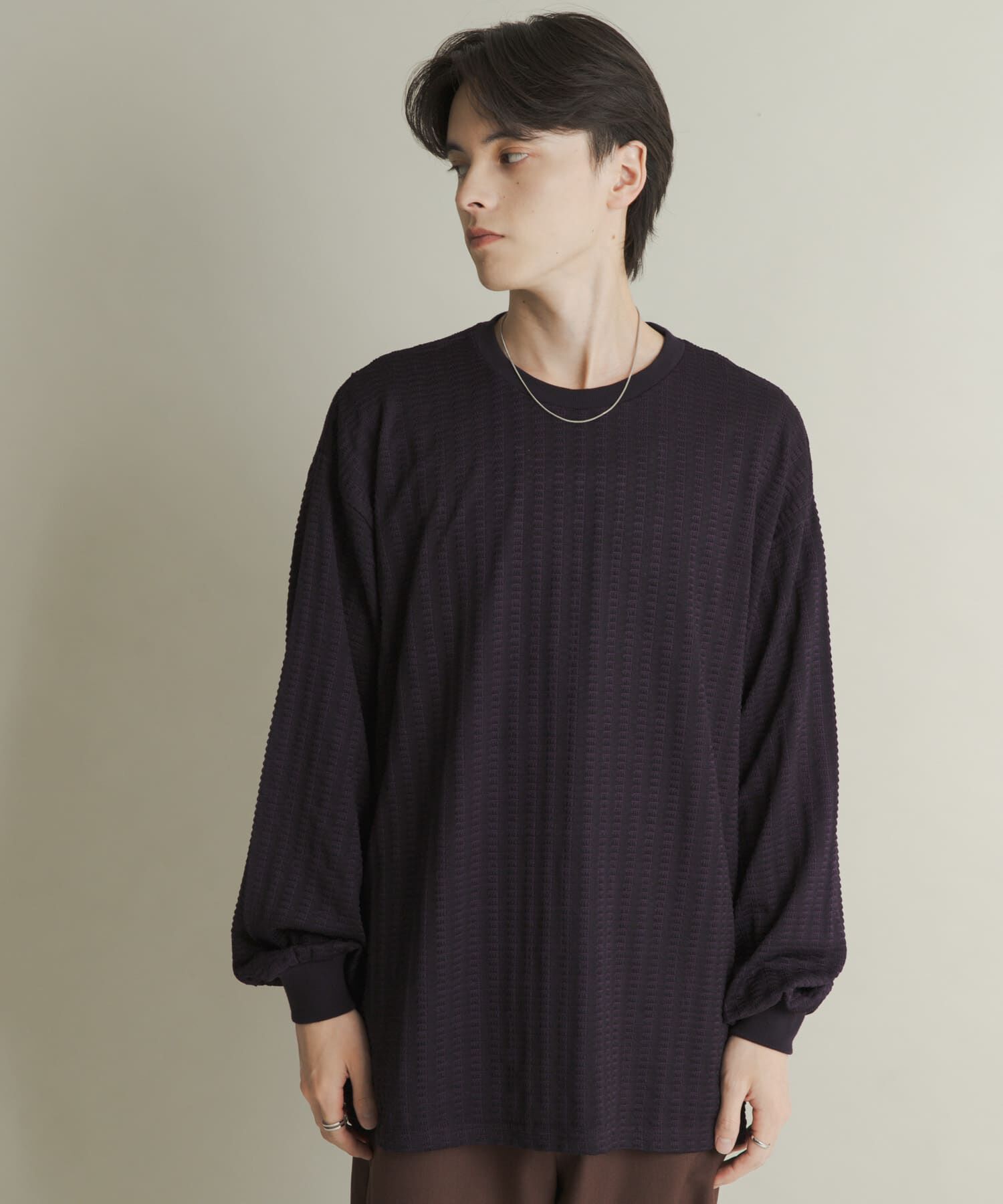SENSE OF PLACE by URBAN RESEARCH「ライトワッフルクルーネックロングTシャツ」|Tシャツ・カットソー|