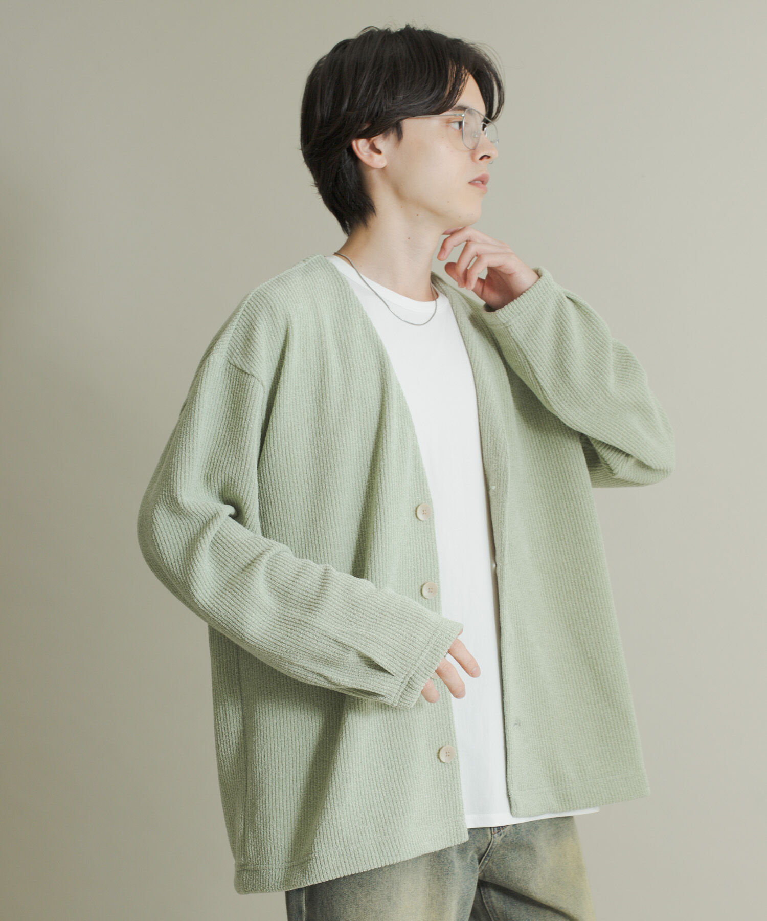 SENSE OF PLACE by URBAN RESEARCH「ウールタッチジャージカーディガン」|カーディガン|