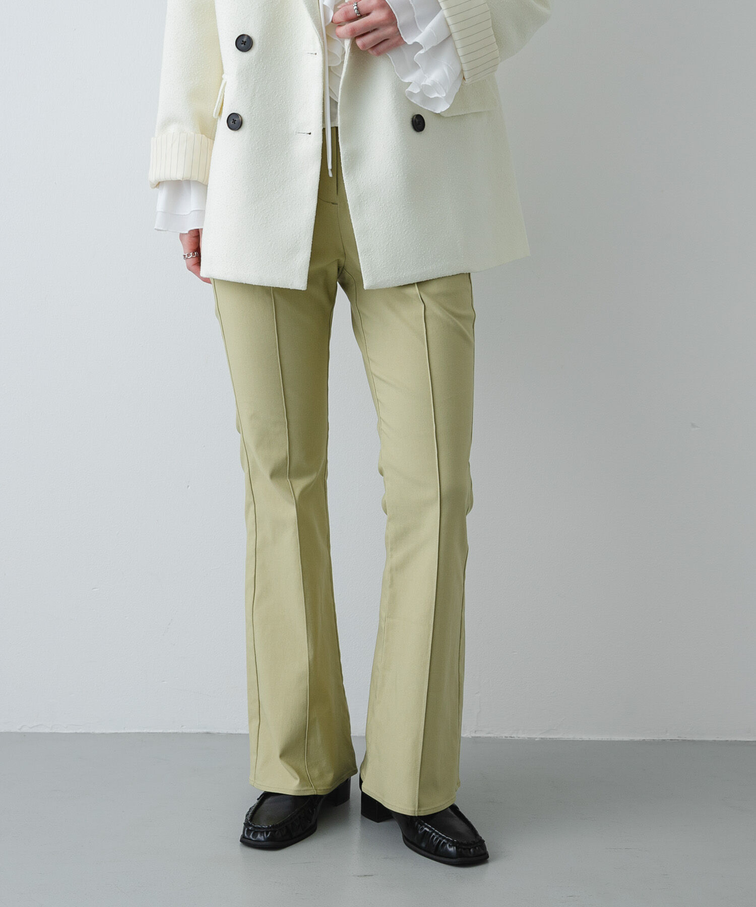 SENSE OF PLACE by URBAN RESEARCH「ストレッチフレアパンツ」|その他|ベージュ