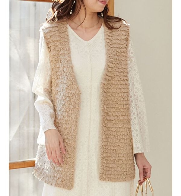 MAJESTICLEGON「ミニループニットベスト」|ベスト・ジレ|