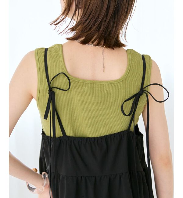 MAJESTICLEGON「ティアードキャミワンピ」|ワンピース|