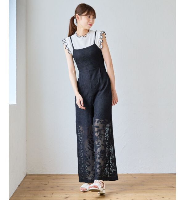 MAJESTICLEGON「バックリボンキャミサロペット」|オールインワン|