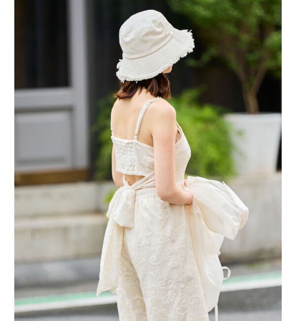 MAJESTICLEGON「バックリボンキャミサロペット」|オールインワン|