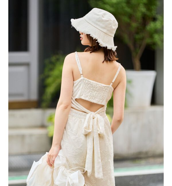 MAJESTICLEGON「バックリボンキャミサロペット」|オールインワン|