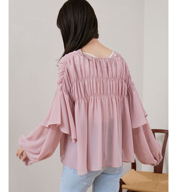 MAJESTICLEGON「ボリュームギャザーブラウス」|シャツ・ブラウス|