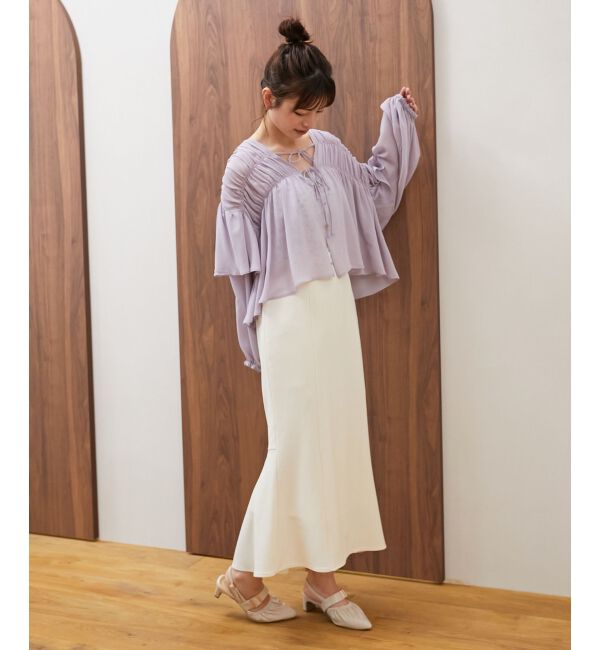 MAJESTICLEGON「ボリュームギャザーブラウス」|シャツ・ブラウス|