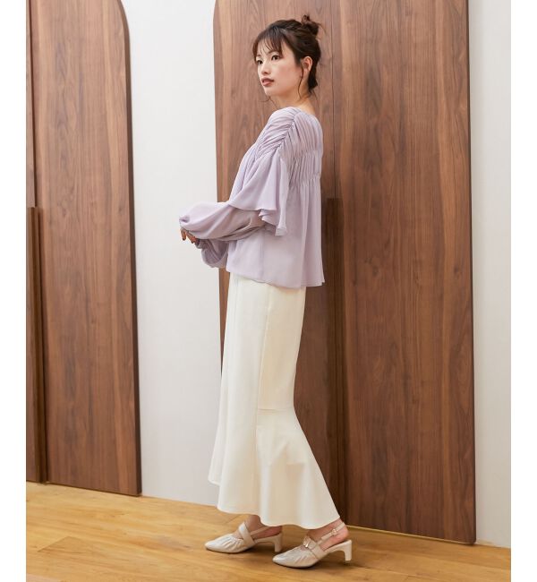 MAJESTICLEGON「ボリュームギャザーブラウス」|シャツ・ブラウス|