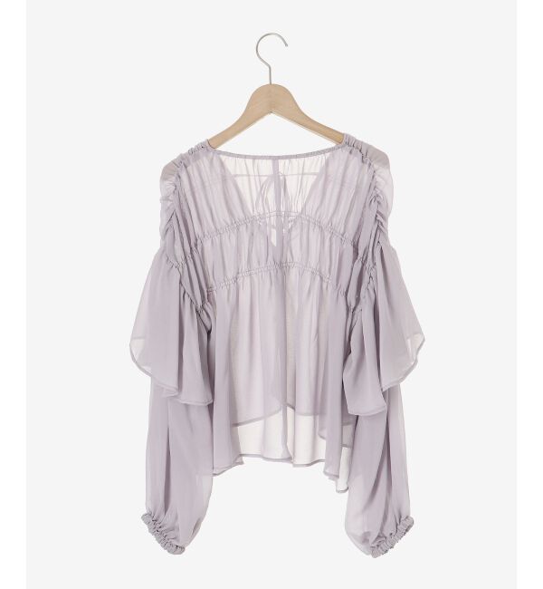 MAJESTICLEGON「ボリュームギャザーブラウス」|シャツ・ブラウス|