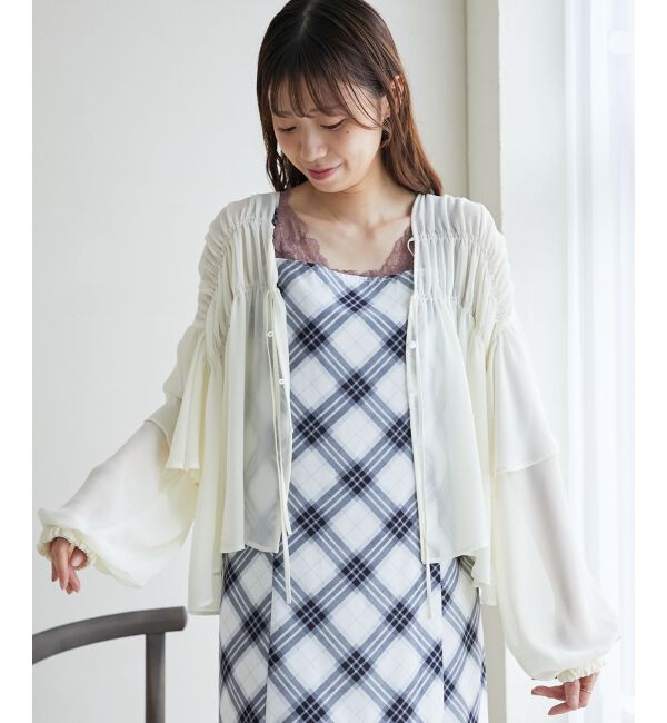 MAJESTICLEGON「ボリュームギャザーブラウス」|シャツ・ブラウス|