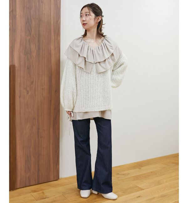 MAJESTICLEGON「ビッグフリルカラーチュニックブラウス」|シャツ・ブラウス|