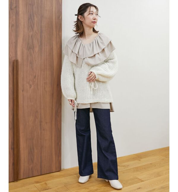 MAJESTICLEGON「ビッグフリルカラーチュニックブラウス」|シャツ・ブラウス|