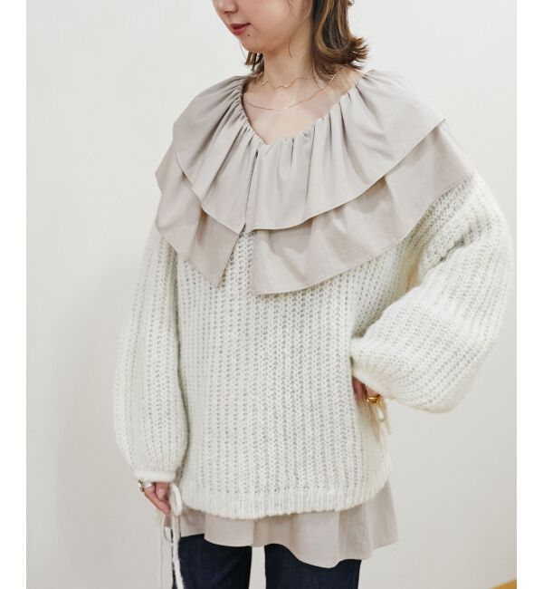 MAJESTICLEGON「ビッグフリルカラーチュニックブラウス」|シャツ・ブラウス|