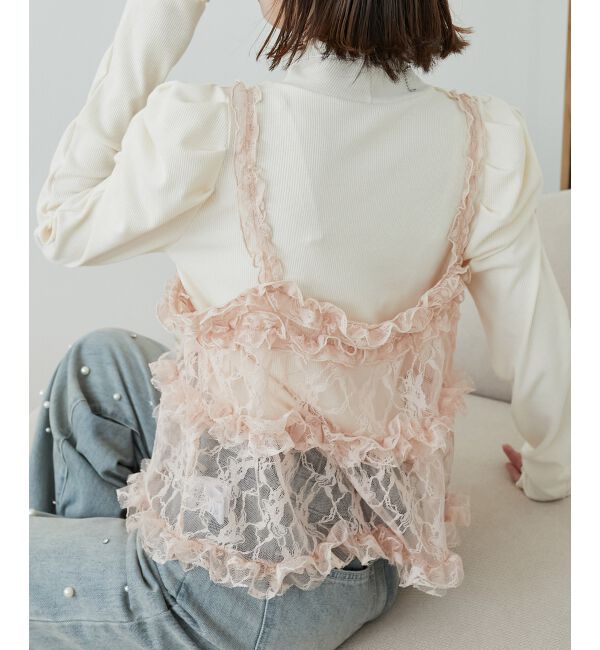 MAJESTICLEGON「フリルレースシアービスチェ」|キャミソール|