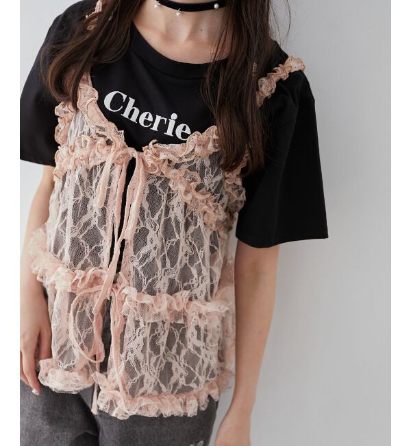 MAJESTICLEGON「フリルレースシアービスチェ」|キャミソール|