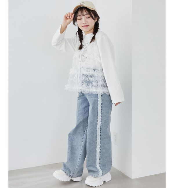 MAJESTICLEGON「フリルレースシアービスチェ」|キャミソール|