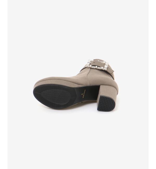 MAJESTICLEGON「パールビジューバックルブーツ」|ショートブーツ|