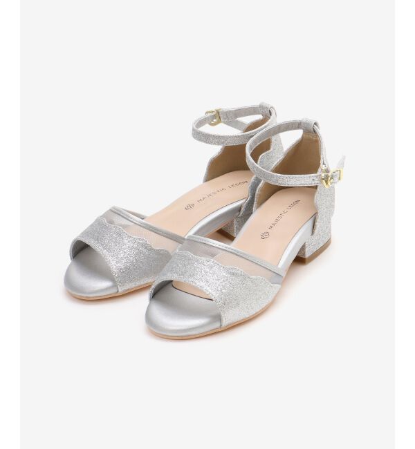  「スカラップローヒールサンダル」|サンダル|