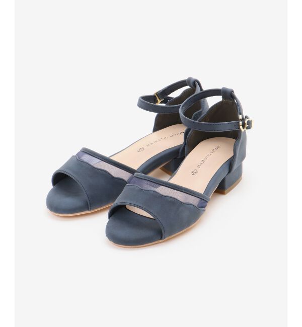  「スカラップローヒールサンダル」|サンダル|