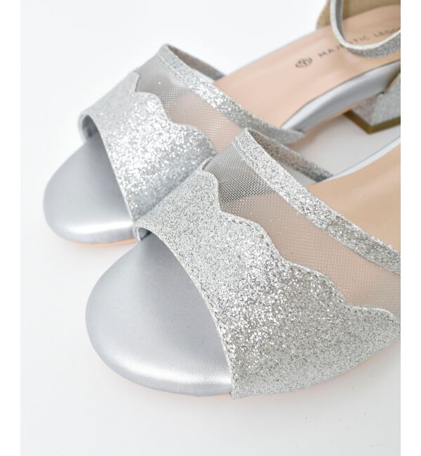  「スカラップローヒールサンダル」|サンダル|