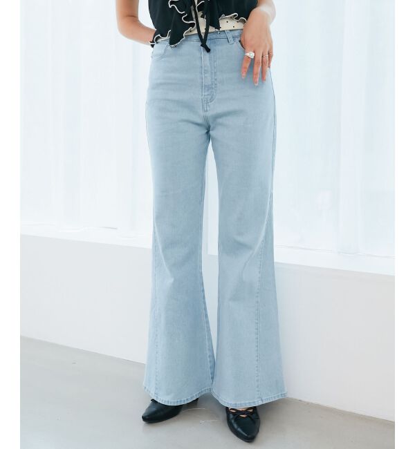  「ヒップハートフレアパンツ」|デニム|