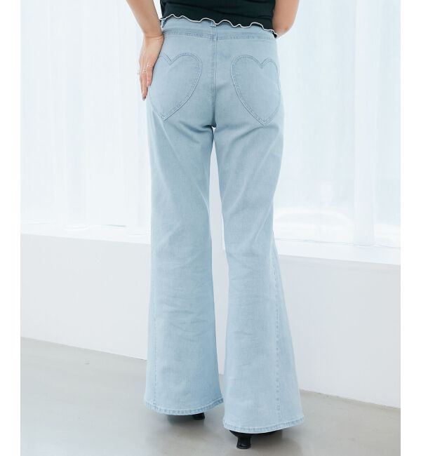  「ヒップハートフレアパンツ」|デニム|