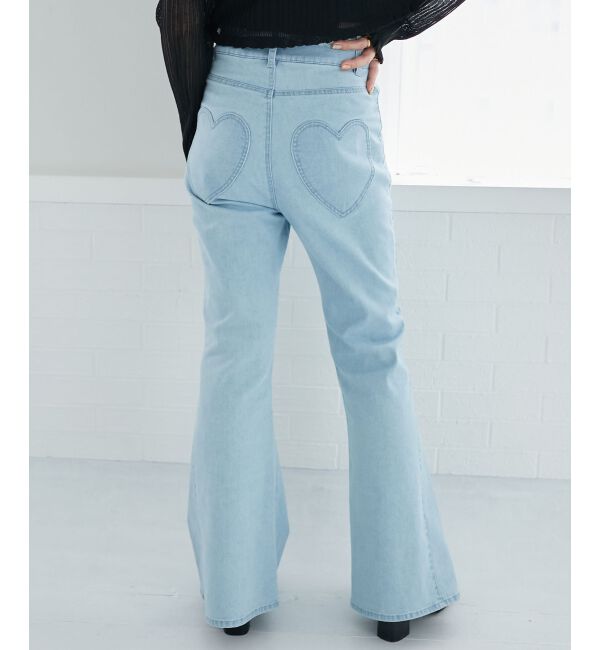  「ヒップハートフレアパンツ」|デニム|