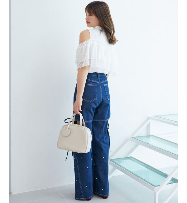  「肩開きフリルブラウス」|シャツ・ブラウス|