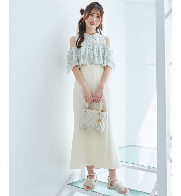  「肩開きフリルブラウス」|シャツ・ブラウス|