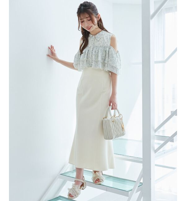  「肩開きフリルブラウス」|シャツ・ブラウス|