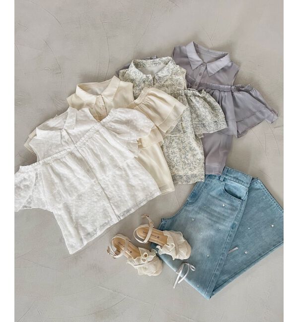  「肩開きフリルブラウス」|シャツ・ブラウス|