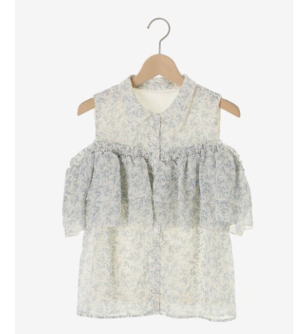  「肩開きフリルブラウス」|シャツ・ブラウス|