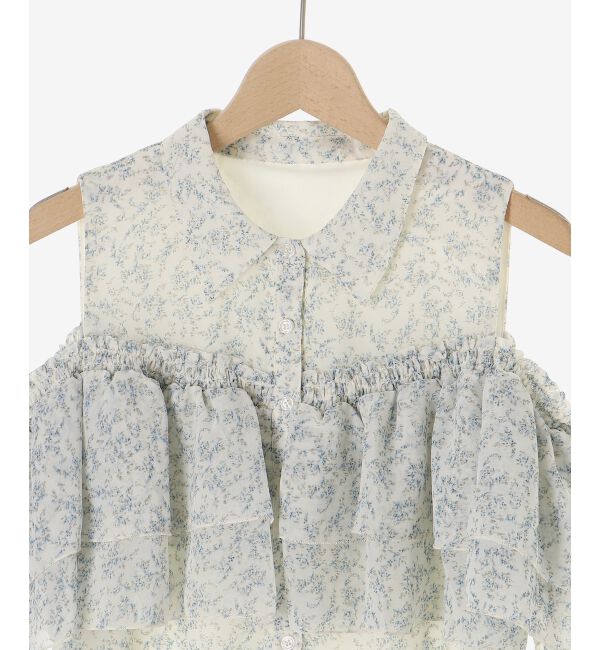  「肩開きフリルブラウス」|シャツ・ブラウス|