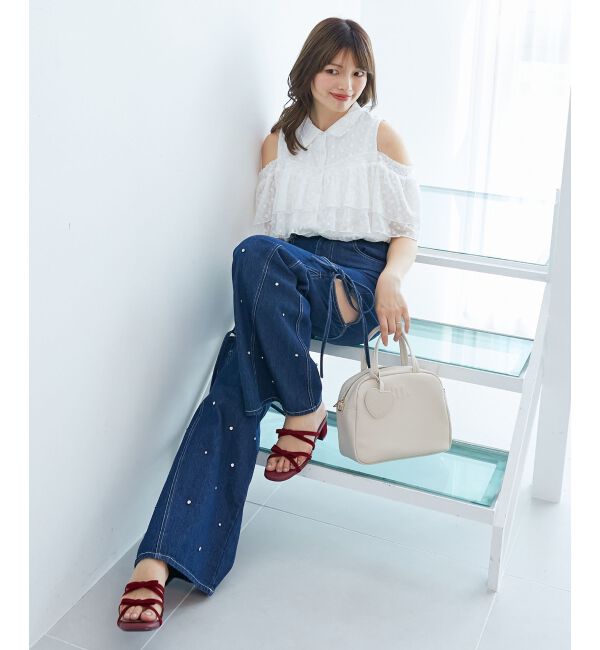  「肩開きフリルブラウス」|シャツ・ブラウス|