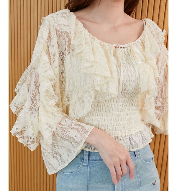 「キャミセットフリルブラウス」|シャツ・ブラウス|