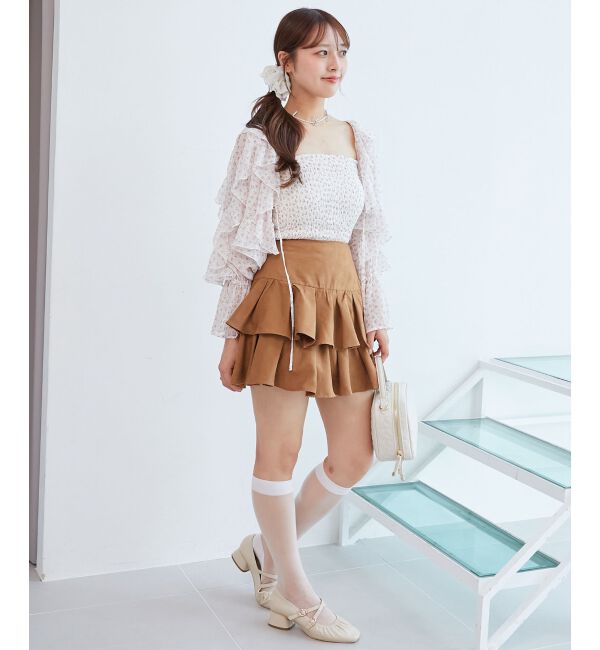  「キャミセットフリルブラウス」|シャツ・ブラウス|