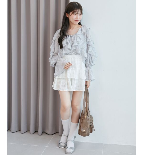  「キャミセットフリルブラウス」|シャツ・ブラウス|