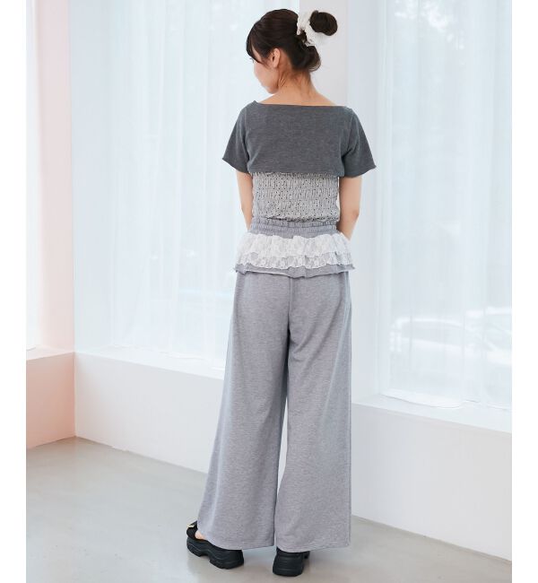  「フリルレイヤードスウェットパンツ」|その他|