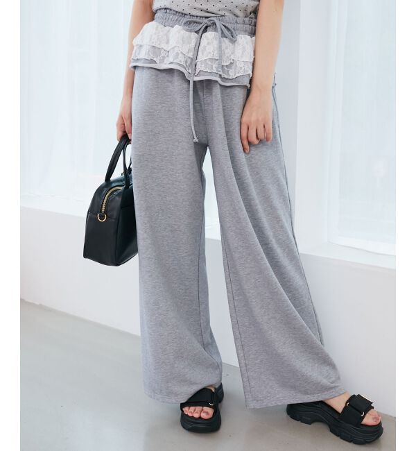  「フリルレイヤードスウェットパンツ」|その他|